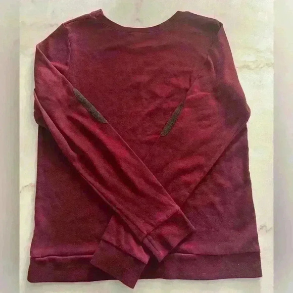 MIT thinks sweatshirt with elbow patches made in the USA by U-Trau maroon XL. - Picture 4 of 5